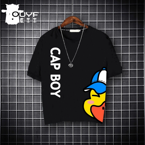 B.Duck, летняя детская хлопковая футболка с коротким рукавом для мальчиков, подходит для подростков