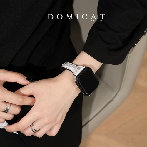 Domicat применяет AppleWatch8 Ultra Women's Bess Strap Apple Watch с iWatch7 Advanced New S8 Creative осенью и зимней плюшевой самолет 6/5/4/SE Smart Personaly