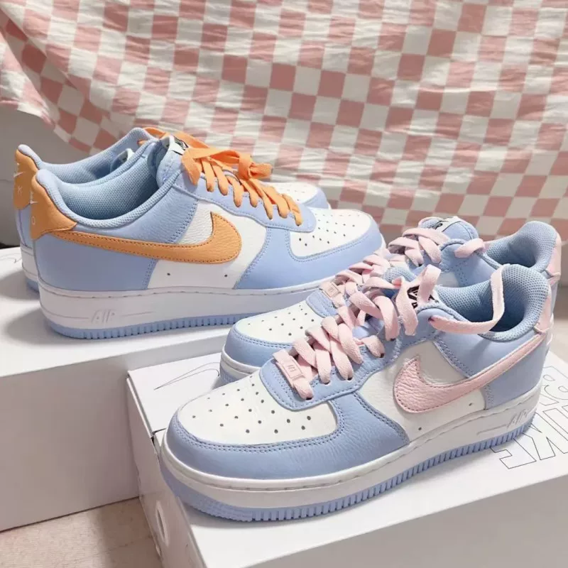Кроссовки Nike, Nike Air Force 1, красные спортивные свадебные кроссовки для мужчин и женщин для отдыха, на заказ, для любимого