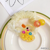 5#Желтая утиная утиная волоса кольцо