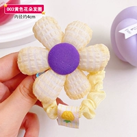 003 Желтые цветочные круги волос