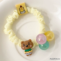 15#Круг волос с желтыми медведями