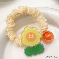 5#Желтая цветочная веревка для волос