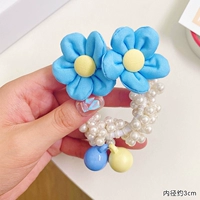 15#Синий круг двойного цветочного круга волос