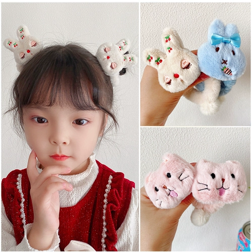 Демисезонный детский милый трехмерный кролик, резинка для волос, Южная Корея, коллекция 2023