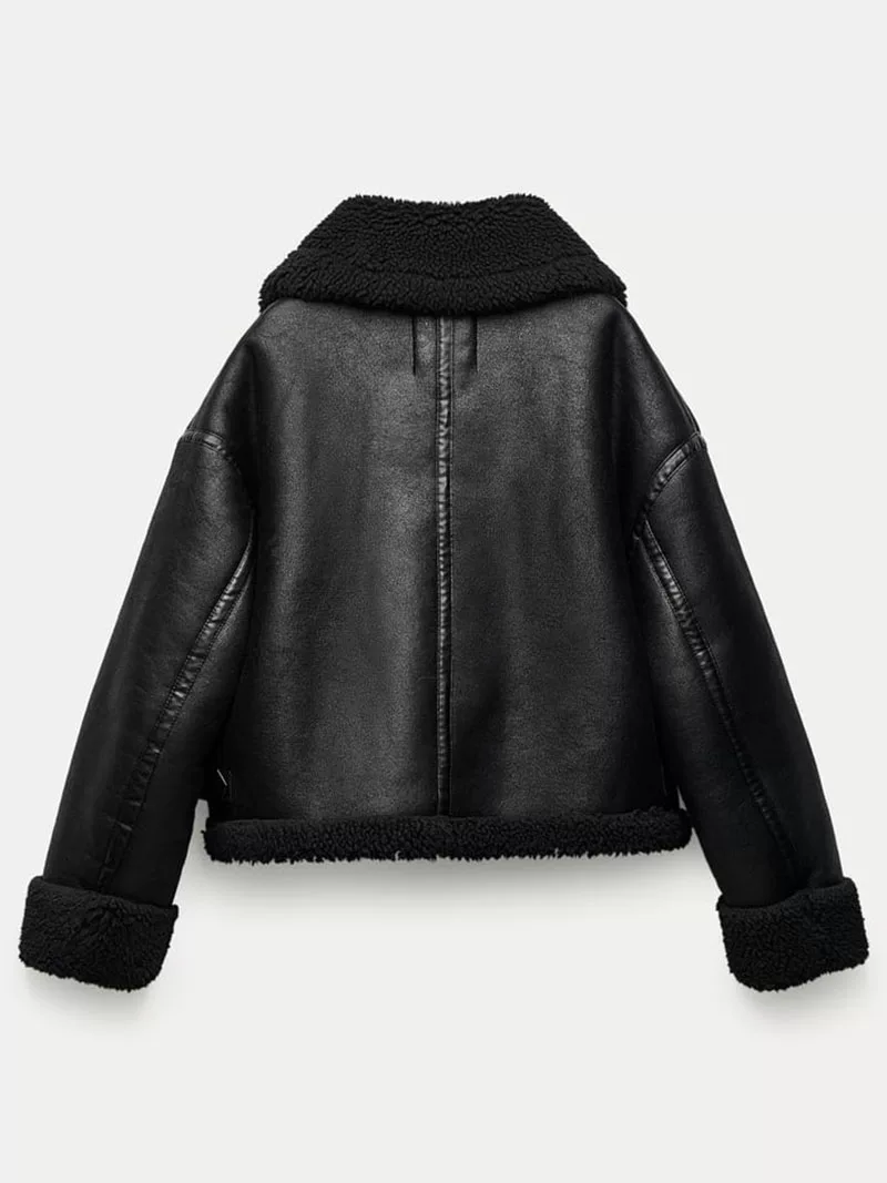 Пальто-одеяло демисезонное черное двустороннее пуховик Zara