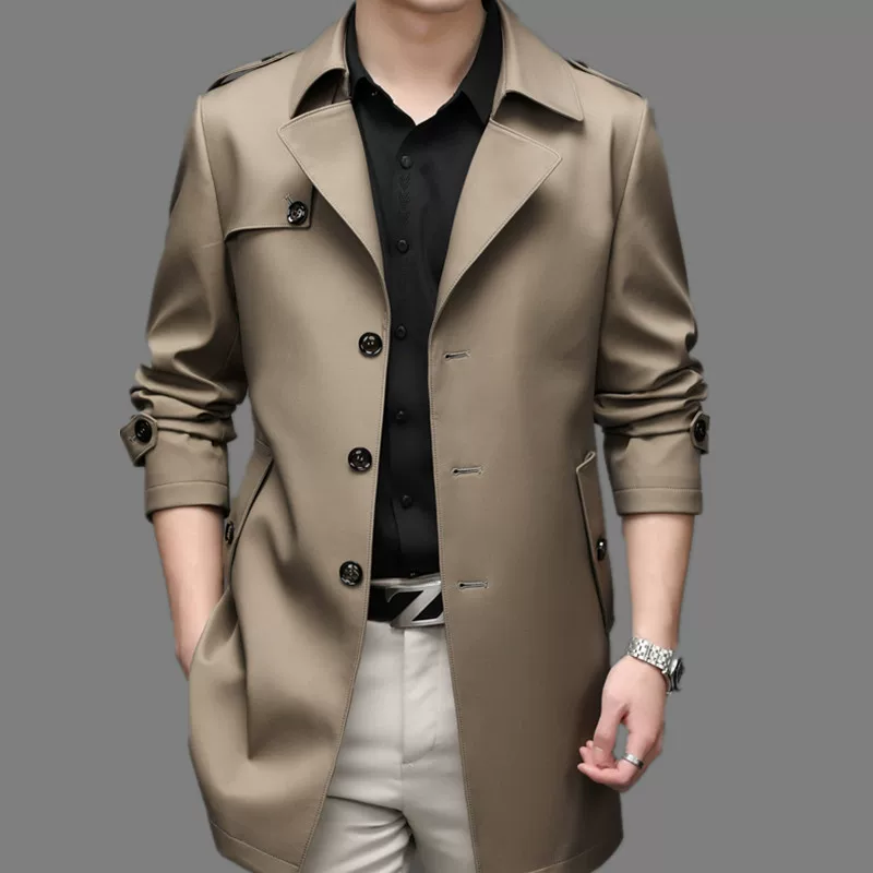 Жакет Pierre Cardin, длинный осенний trench, до середины икры, коллекция 2023