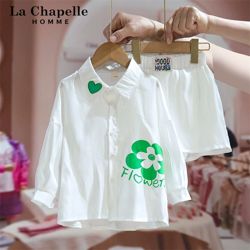 Летняя одежда, комплект, летняя детская модная рубашка, детская одежда