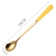 Керамическая желтая ручка с длинной ручкой ложкой