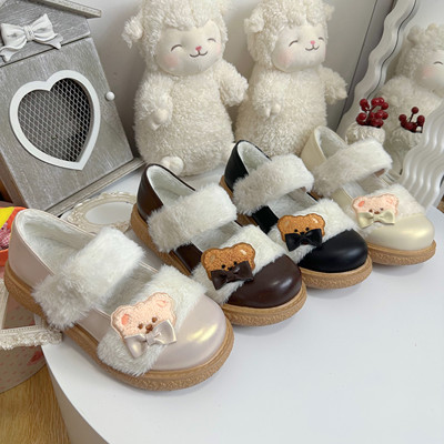 taobao agent Spot [Velvex Bear] Original Lolita Japanese versatile cute big head shoes sweet LO shoes