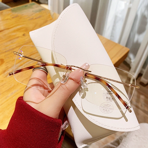 Ультра -светлые безрамные очки женская чистая миопия онлайн можно сравнить