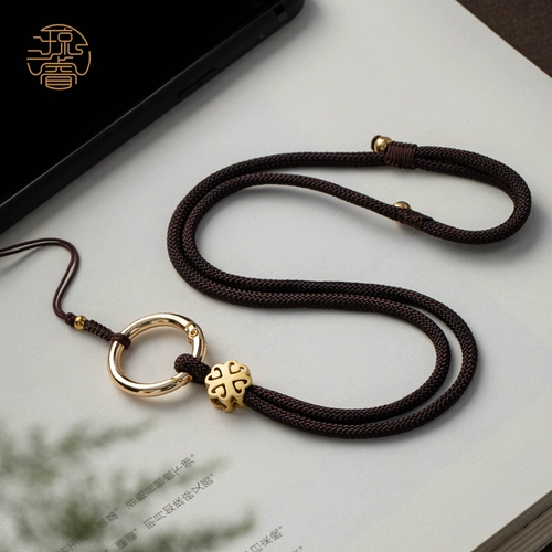 Регулируемый мобильный телефон, длинный ремешок, защитный чехол для телефона, подвеска, кольцо, популярно в интернете, четырехлистный клевер