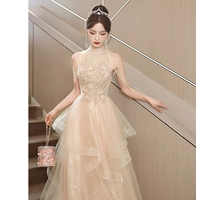 Цвет шампанского [стиль средней длины] (RCN-215)