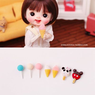 taobao agent 糖 Mini lollipop sugar meter｝ 8 points 12 points BJD baby accessories OB11 clay Azone.licca girl head