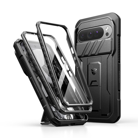 Dexnor Kickstand Camera Lens Protection Multifunctional 3 Layer Drop Resistant Heavy Duty 9, 9 Pro, 9 Pro XL Google Pixel
