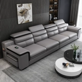 Кожаный современный и минималистичный диван, комплект, из натуральной кожи, воловья кожа, легкий роскошный стиль