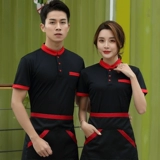 Официант для питания рабочая одежда короткая -настраиваемая настраиваемая футболка Summer Hotel Supermarkt