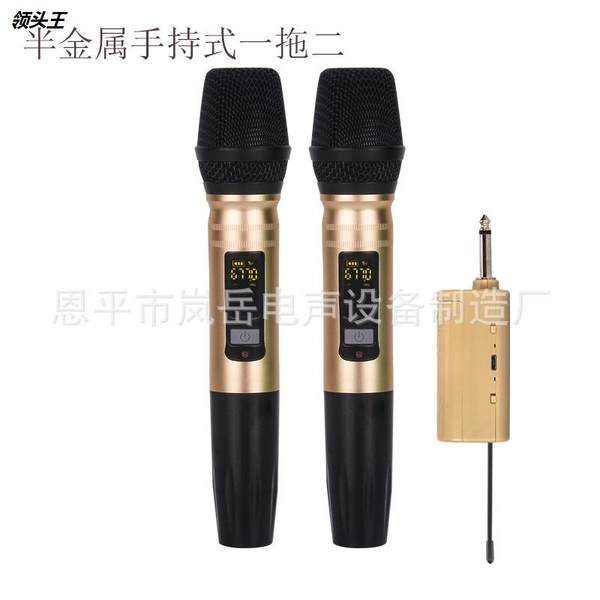 Беспроводной портативный металлический профессиональный микрофон