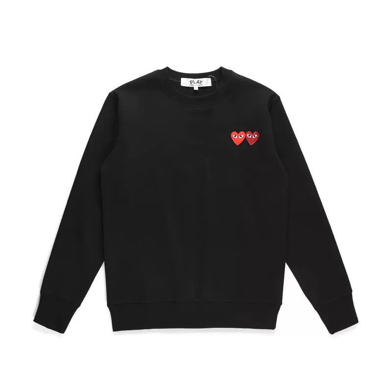 PLAY COMME des GARCONS川久保玲CDG 刺绣爱心男女情侣款圆领卫衣-Taobao
