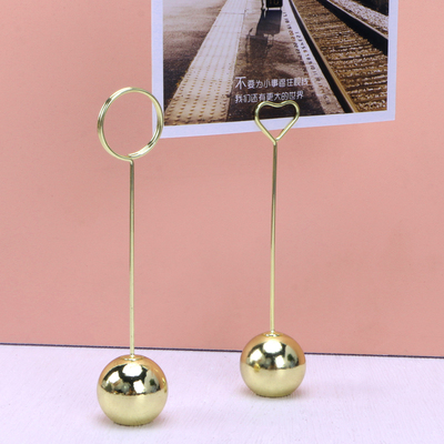 taobao agent Creative stainless steel ball base wedding desktop desk table dining table meeting table card photo