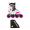 Розовый / черно - белый (стандартный набор) (обувь для отдыха)