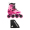 Розовый порошок / черный (стандартный набор) (плоские туфли)