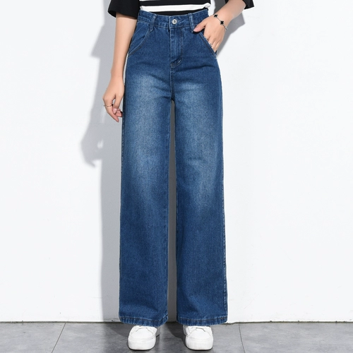 Весенние джинсы, летние штаны для отдыха, коллекция 2023, высокая талия, свободный прямой крой