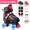 Молодежный красный (флэш - колесо) комплект (доставка： шлем + защитный инструмент + рулевой пакет + подарочный пакет)