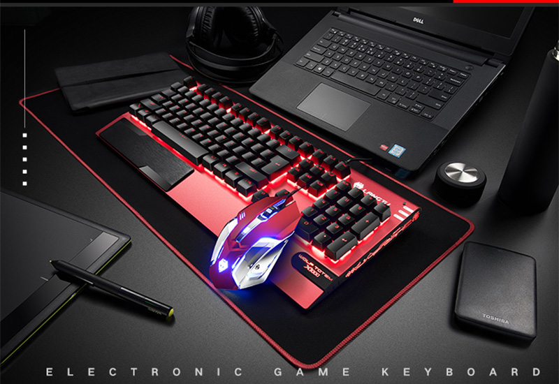 KeyboardMise-RedMechanical   Gaming   Key board   , Gamer   Mouse     With   PC   Gaming   Hea
