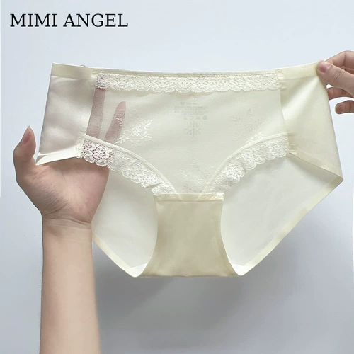 Сексуальные трусы, штаны, кружевные шелковые шорты, 2022, средняя посадка, изысканный стиль