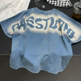 Летняя легкая и тонкая футболка с коротким рукавом для мальчиков, круглый воротник