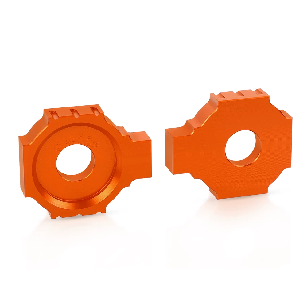 KTM 390 Duke CNC chain adjuster orange