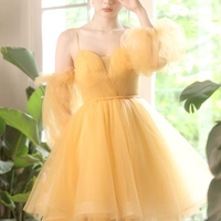 С молнией, желтый, короткий