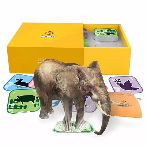 Игрушка для младенца, словарная карточка, трехмерное чтение, познавательная карта, карточки, раннее развитие, грамотность, в 3d формате, дополненная реальность, зоопарк