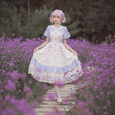 taobao agent Genuine dress, Lolita style, floral print, flowered