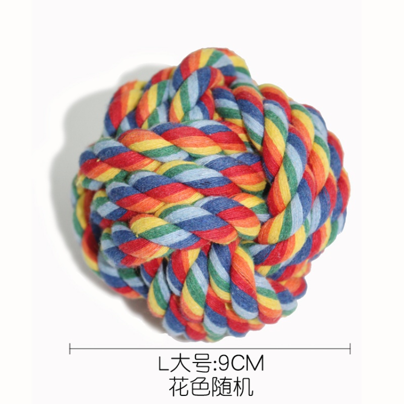 Rope Ball LargeDog Toy ball poodle Molars large Miniature dog Bite resistance Rope puppy Frisbee Pet Supplies & Pet Tease Kitty Toys