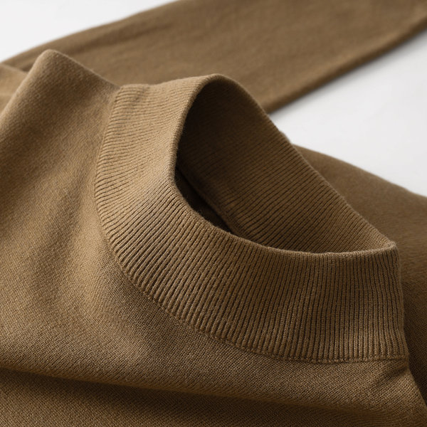 Демисезонный хаки бархатный удерживающий тепло зимний свитер, высокий воротник, оверсайз