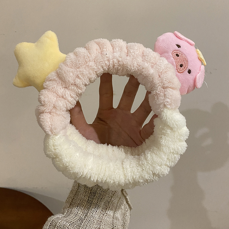 Herbst und Winter Haarband Mädchen süße Stern Ferkel Make-up waschen Gesicht zarte rutschfeste Stirnband_voghion.com