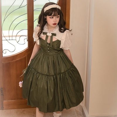 taobao agent Genuine summer elegant short sleeve dress, Lolita OP, Lolita style, high waist