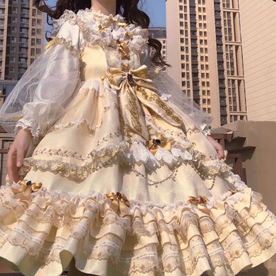 taobao agent Genuine design long autumn dress, Lolita style