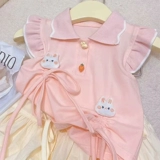 Летняя одежда, детский комплект, летняя юбка для девочек, в западном стиле, детская одежда