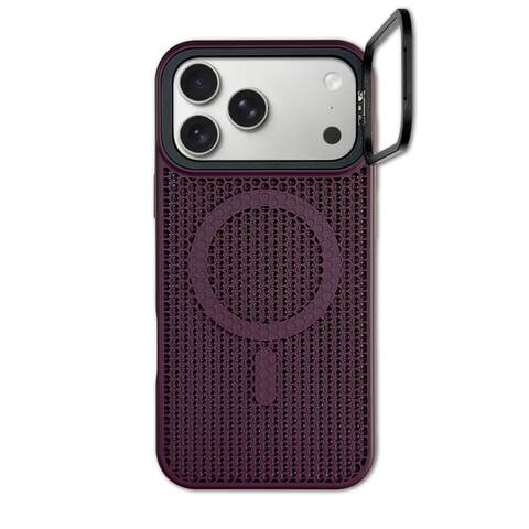 Honeycomb Perforated iPhone Minimalist Stand Heat dissipation iPhone Case for iPhone 11 – 17