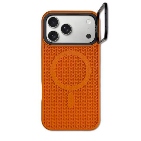 Honeycomb Perforated iPhone Minimalist Stand Heat dissipation iPhone Case for iPhone 11 – 17