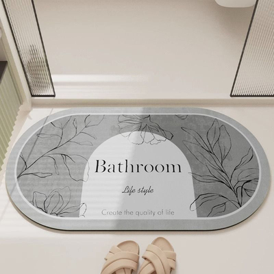 简约软硅藻泥浴室吸水地垫卫生间速干地毯室内门口防水垫子脚垫