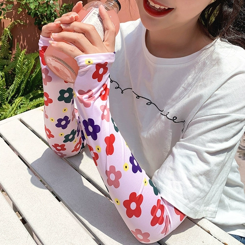 Брендовый защитный рукав, шелковые нарукавники, универсальные летние перчатки, защита от солнца, популярно в интернете