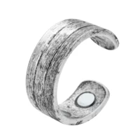 Широкое нажающее нажающее кольцо Древнее отверстие серебра можно отрегулировать