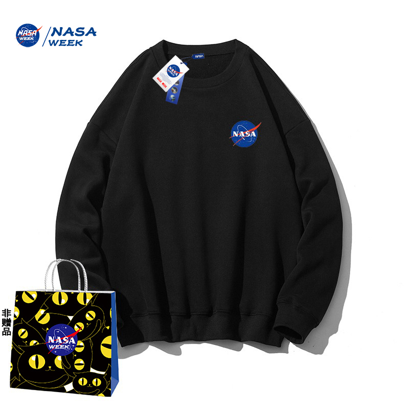 NASA  WEEK旗舰店:29.9元! NASA WEEK2024圆领卫衣男女潮牌宽松百搭简约秋季情侣上衣-3