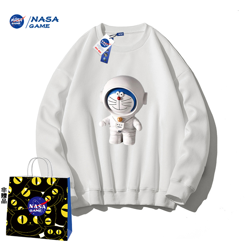 NASA  WEEK旗舰店:29.9元! NASA WEEK2024圆领卫衣男女潮牌宽松百搭简约秋季情侣上衣-6