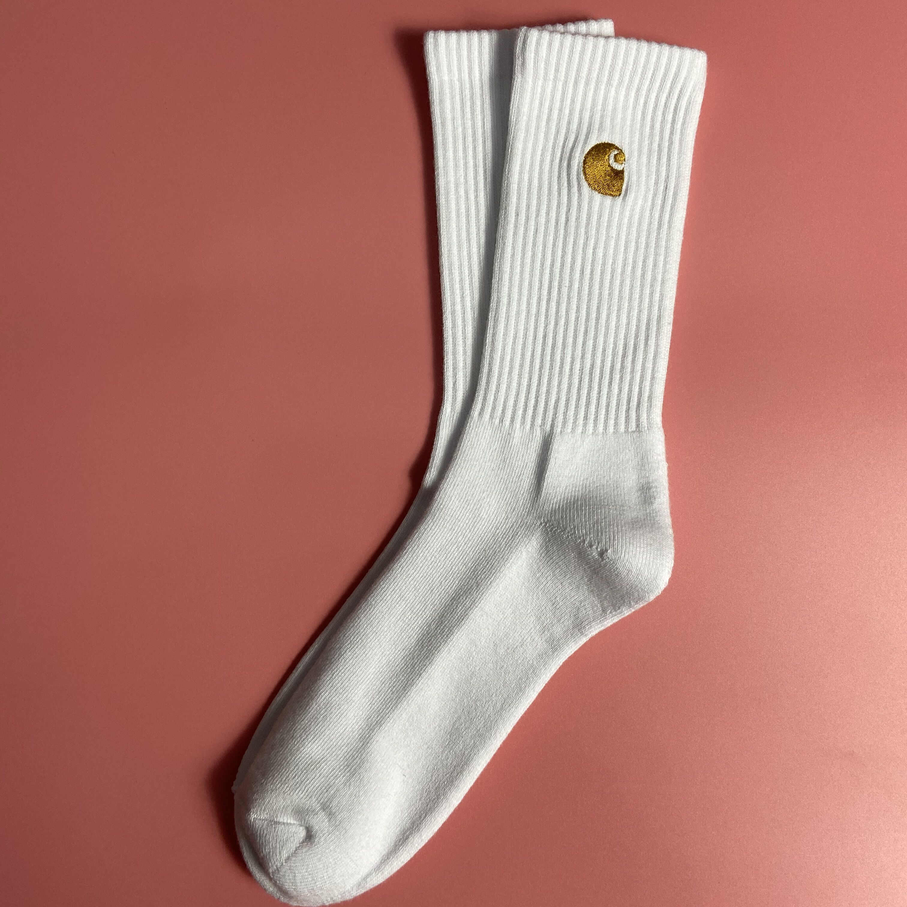 thumbnail for Carhartt Thickened Men&#039;s Sports Towel Bottom Solid Carhart Gold Embroidered High Sleeve Outdoor Basketball Socks