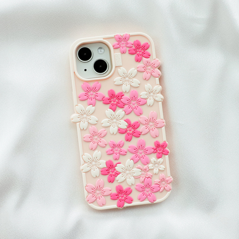 3D Flower Silicone For Girls, Shockproof, Anti-Fall – 16, 15, 14, 13, 12 iPhone Case